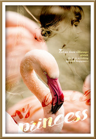 火烈鸟欧美美女北欧简约装饰画