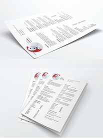 可修改PSD欧美风个人求职简历