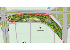 境外风格森林公园彩色平面图