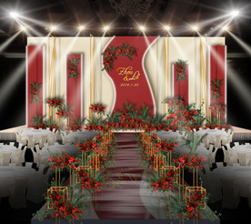 红白色婚礼仪式区