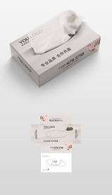 高档素雅中国风抽纸盒纸盒包装图