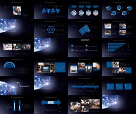 2019炫酷蓝色通用科技PPT
