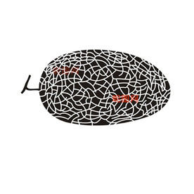 哈密瓜雕刻矢量图