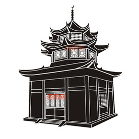 清真寺剪影矢量图