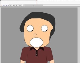 一个奇怪人物惊讶表情动画4秒