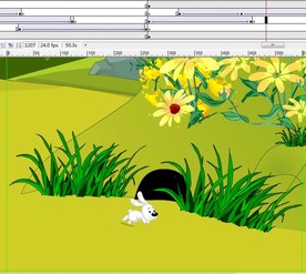 兔子利用洞穴优势逃脱狼追72秒