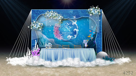 海洋系婚礼签到区