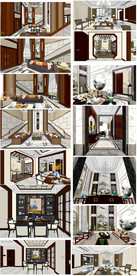 中式家居设计SU模型