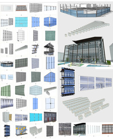 玻璃幕墙SU模型