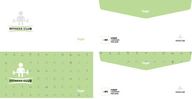 简约绿色健身风格信封