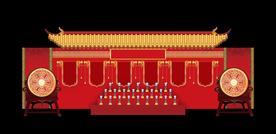 商务活动庆典宫廷仿古荣誉墙设计