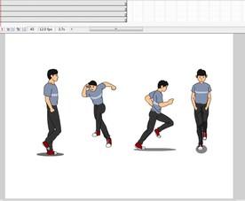 人物动作四视图元件动画即用