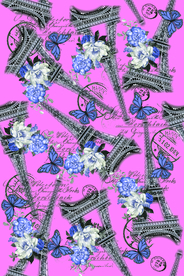 铁塔 鲜花 蝴蝶