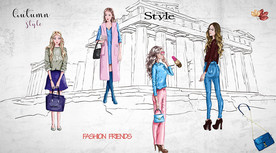 时尚女装背景墙