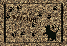 地毯 欢迎地毯 小猫地毯
