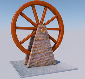 风车景观 园林景观 风车 车轮