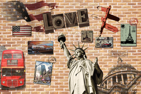 欧式复古装饰画背景墙