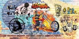 嘻哈摇滚装饰画背景墙