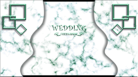 白绿色婚礼喷绘 婚礼喷绘