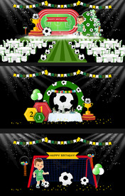 绿色足球宝宝宴效果图