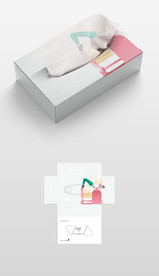 卡通可爱抽纸盒纸盒包装设计