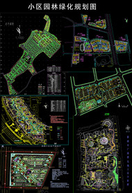 小区绿化规划图