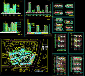 高层住宅小区总图
