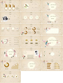 超美森系婚礼家装清新文艺ppt