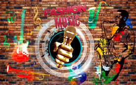 音乐主题装饰画背景墙