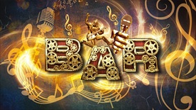 金色音乐主题装饰画背景墙