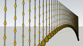 风水水晶帘SU设计图