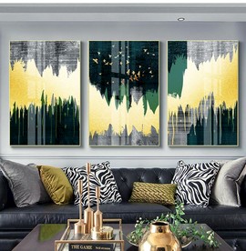 抽象复古客厅沙发背景装饰画