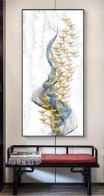 玄关飞鸟线条装饰画