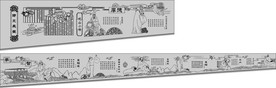 浮雕墙线稿