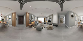 北欧客餐厅全景图3D模型