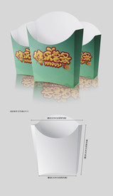 一次性薯条盒防油纸袋鸡米花盒