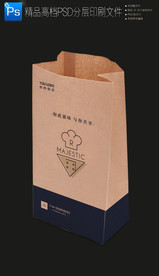 新款牛皮纸下午茶外卖打包纸袋