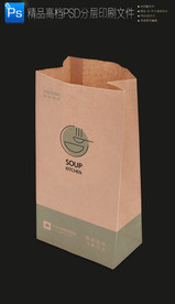 新款牛皮纸下午茶外卖打包纸袋