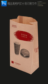 通用牛皮纸袋全家桶外卖打包纸袋