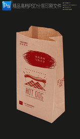 通用牛皮纸袋烤肠外卖打包纸袋
