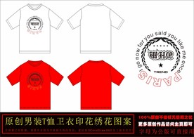 简约时尚哥特字母印花T恤图案