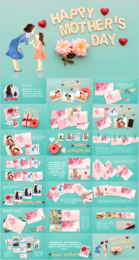 感恩母亲节母爱妈妈相册PPT