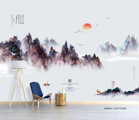 写意山水画 抽象画 中式装饰画