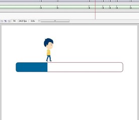 进度条加载动画人物跟随走路9秒