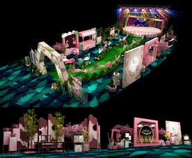 火烈鸟春夏场景美陈