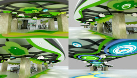 森林风格顶面装饰美陈