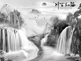 高温烧大理石 山水大理背景