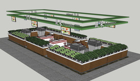 蔬菜摊位SU模型