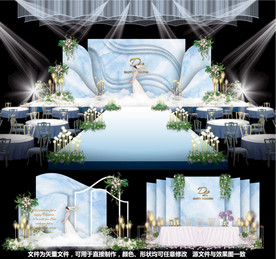 蓝色婚礼主题婚礼