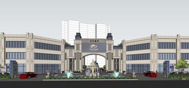 小区大门设计SU模型